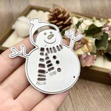 Christmas Cute Snowman Metal Cutting Dies, Wearing Hat And Scarf, Suitable For Winter Planner, Holiday Stickers, Christmas Card Making - JW019 - View 7