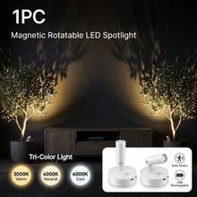 Rechargeable LED Spotlight Wall Light, Adjustable Beam Strong Light, USB Rechargeable Picture Light For Bedroom And Living Room, Indoor Wall Light With Adjustable 3 Color Modes, Modern Magnetic Reading Light - Multicolor - View 12