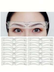 1pc Eyebrow Template, Suitable For Beginners And Students Brow Shaping Tool, Adjustable Wearable Design, Cosmetics, Cheap, Room Decor, Vanity, Travel, Bedroom, Makeup Accessories, Cheap, Christmas Stocking Filler, Cosmetics, Makeup Tools, Bargain, Gift, Gift For Women - Multicolor - View 1