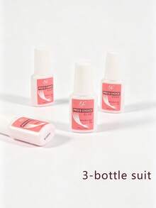 3pcs Ultra Strong Nail Glue, Suitable For Nail Tips, Acrylic Nails And Press-On Nails, Brush-On Adhesive, Long-Lasting And Durable, Suitable For Acrylic Nails, Fake Nail Tips And Nail Gel - 3pcs - View 1