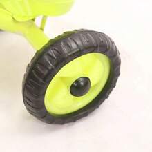 Triciclo para niños de 2 a 6 años, con cesta y espacio de almacenamiento delantero y trasero para llevar botellas de agua y juguetes. - Verde - Ver 8