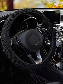 Elastic Fit Steering Wheel Cover, No Inner Ring Easy Installation, Anti-Slip Mesh Grip, All Season, Unisex, Fits 38cm - Multicolor - View 4