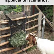 3pcs Durable Slow Feed Hay Net, Suitable For Horses And Goats - Easy To Fill, Large Opening Design - Black And White Color, Small Mesh Hole, - Multicolor - View 6