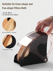 L LEESEPH Coffee Filter Paper Storage Box With Dust-Proof Lid, Filter Paper Holder, Suitable For Coffee Shops, Home, Office - Multicolor - View 5