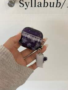 Vintage Lace Purple Rose Pods 4 Protective Case, Compatible With Apple Pro Earbuds Pod 3, Pod Pro 2nd Gen, 3rd Gen, 4th Gen, 5th Gen Wireless Bluetooth Earphone Case - Mauve Purple - View 12