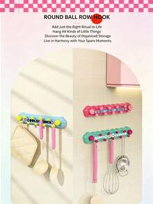 1PC Dopamine Rotating Suction Cup 9-Hook Rack, No-Drill Strong Load-Bearing Hook For Bathroom, Kitchen, Entryway, Bedroom, Behind Door - Multicolor - View 8