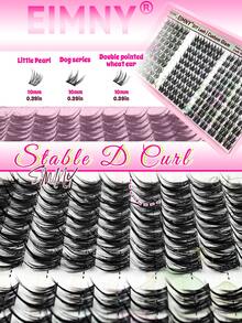 Eimny 170pcs DIY Single Lash Cluster Set 30 Rows Eyelash Extension Kit With Adhesive, Sealing Tweezers And Brush, 3 Styles Natural Spiky And Cartoon Waterproof False Eyelashes Suitable For Daily And Events - Multicolor - View 5