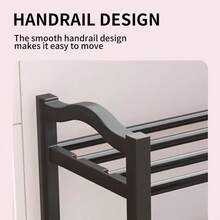 3-Tier Shoe Rack, Large Capacity Storage Rack, Minimalist Black Style, Easy Access, Space-Saving, Suitable For Entryway, Hallway, Living Room, Foyer - View 5