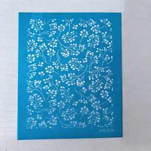 Stensil Sablon Tanah Liat Ukuran 10,5x8,5cm, Pola Bunga/Ranting/Daun Kecil, Layar Polimer untuk Kerajinan Tangan, Pembuatan Anting, Scrapbooking & Stamping - MultiWarna - View 9