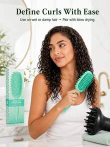 Smoothing Curly Hair Brush, Vented Curl Styling Brush With Side Teeth And Pointed Tail For Curly Wavy Coily Hair, Sectioning, Shaping, Smoothing, Daily Hair Styling Tool For Home, Travel And Salon Use, Multi-Color Options - 2054 - View 6