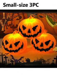 LED Smiling Pumpkin Light, Creative Novelty Decorative Night Light, Suitable For Festivals, Parties, Rooms, Living Rooms, Birthday Backdrop Lighting Decor Ornament, Smiling Pumpkin Atmosphere Night Light - Jack-o'-lantern - View 11