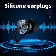 Sleep Earplugs - Fashionable Reusable Earplugs, Suitable For Sleep, Work, Travel, Etc., Comes With Storage Box And 6 Earplug Tips - Silver 1pc - View 4