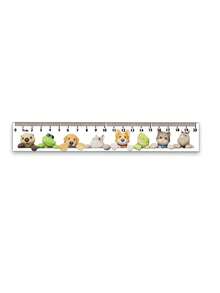 Kawaii Cartoon Pet Animal Print 20CM Acrylic Straight Ruler, Clear Transparent Measuring Ruler For Kids Teens, Lovely Animal Cat Dog Paw Design Ruler, Portable School Drawing Measuring Stationery Gift For Students - Single Piece - View 11