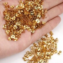10/50/100Pcs Stainless Steel Ear Plugs Ear Studs Anti-Slip Earring Accessories Gold Butterfly Clasp Suitable For DIY Handmade Earrings Jewelry Accessories - Ear Plug - View 2