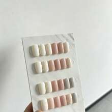 1pc Marble Pattern Nail Art Display Board, Minimalist White Nail Tip Display Card, Nail Art Photography Background Prop, Salon And DIY Nail Art Display Tool - White - View 6