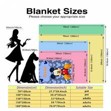 asmodee Anime-Themed Flannel Blanket, Customizable With Personalized Name/Nickname, Classic Manga Illustration Style, Dynamic And Energetic, Vibrant Character Colors, Soft Texture, Suitable For Sofa Throw, Nap Blanket, Bedding Decor - Multicolor - View 6