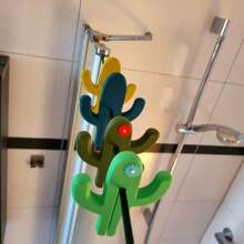 1PC Portable Bathroom Shower Hook, Stainless Steel Storage Hook, Glass Door Clip, Multi-Function Hanging Hook, Waterproof Towel Rack Hook, Kitchen Organization, Home Decor, Wall Mount Shower Caddy, Durable Heavy Duty Hanger - Multicolor - View 4