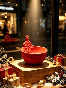 Christmas Tree Embossed Resin Decorative Bowl, Holiday Candy Ornament Key Storage Tray, Festive Tabletop Decor, Suitable For Vanity, Entryway, Dining Table Home Decoration, Fit For Adults - Multicolor - View 7