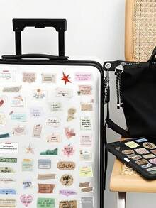 50pcs Positive Text Note Stickers For Holiday Gifts Party & Home Decor Class Reward Birthday Gift Suitcase, Laptop, Scrapbook Phone Case Decorations DIY Doodle Stickers - A - View 4