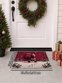1pc 3D Printed Door Mat, Kitchen Rug, Christmas Front Door Welcome Mat, Hallway Carpet, Area Rug, TPR Backing Non-Slip Floor Mat, Suitable For Bathroom, Indoor, Hallway, Bedroom, Living Room, Bedside, Machine Washable Easy To Clean Entryway Mat Home Decor - Multicolor - View 13