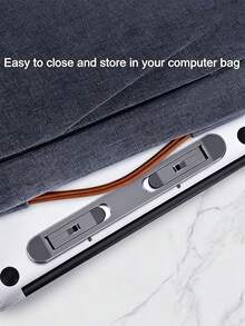 1pc Adjustable And Foldable Laptop Stand, Keyboard Stand, Tablet Stand, Heat Dissipation Design, Adjustable Height, Improved Visual, Lightweight Material, Suitable For Home, Office, Dorm, Car Travel | Holiday Gift - View 5
