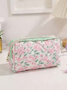 1pc Personalized Bridesmaid Gift Makeup Bag, Personalized Embroidered Floral Lace Makeup Bag, Wedding Return Gift Bride Gift Travel Toiletry Bag, Travel Storage Bag, Handbag - Multicolor - View 7