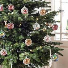 Clear Plastic Hollow Ball Shell Acrylic Sphere DIY Handmade Round Pendant Openable Christmas Ball Hanging Ornament - Multicolor - View 10