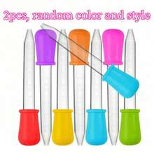 3PCS 5ml Transparent Silicone Bulb Droppers, Random Multi-Color Options, Multiple Specification Sets, Soft Silicone Suction Head For Easy And Smooth Liquid Transfer, Simple And Convenient Operation, Suitable For Various DIY Crafts, Paint Dispensing And Mixing, Also For School Laboratory Science Experiments, Meeting Fun Science Innovation And Home Crafting Needs - Multicolor - View 9