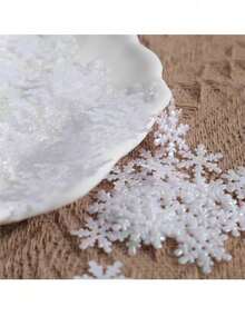 10G/Bag Christmas Snowflake Sequins, Shiny Snowflake Round Table Confetti, Holiday Party Tabletop Centerpiece Decoration, Christmas Tree Skirt Decor, Snowflake Sequins For Christmas Theme Party, Wedding And Birthday - Multiple Styles - View 8
