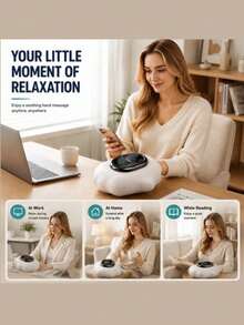 Philips PPM3101A Wireless Hand Massager 3D Kneading Airbags 42°C Constant Temperature 3 Modes Voice Prompt 2500mAh Rechargeable Battery With Storage Bag - Multicolor - View 3