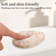 1–3PCS Walnut Konjac Facial Cleansing Sponges, Teardrop Shape Face Wash Sponges, Soft Porous Exfoliating Facial Scrubbers For Gentle Deep Cleansing & Daily Skincare - Beige - View 8