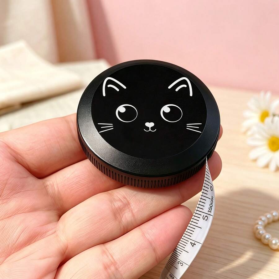 Cute Cat Mini Retractable Tape Measure, 59.06 Inches, Dual Metric & Imperial, Soft Sewing Measuring Tape - Cat Retractable Tape Measure - View 1