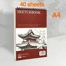 Sketchbook, Top Spiral Bound Sketchbook, Acid-Free Art Sketchbook And Art Drawing Paper, Suitable For Adult Beginners. - White - View 13