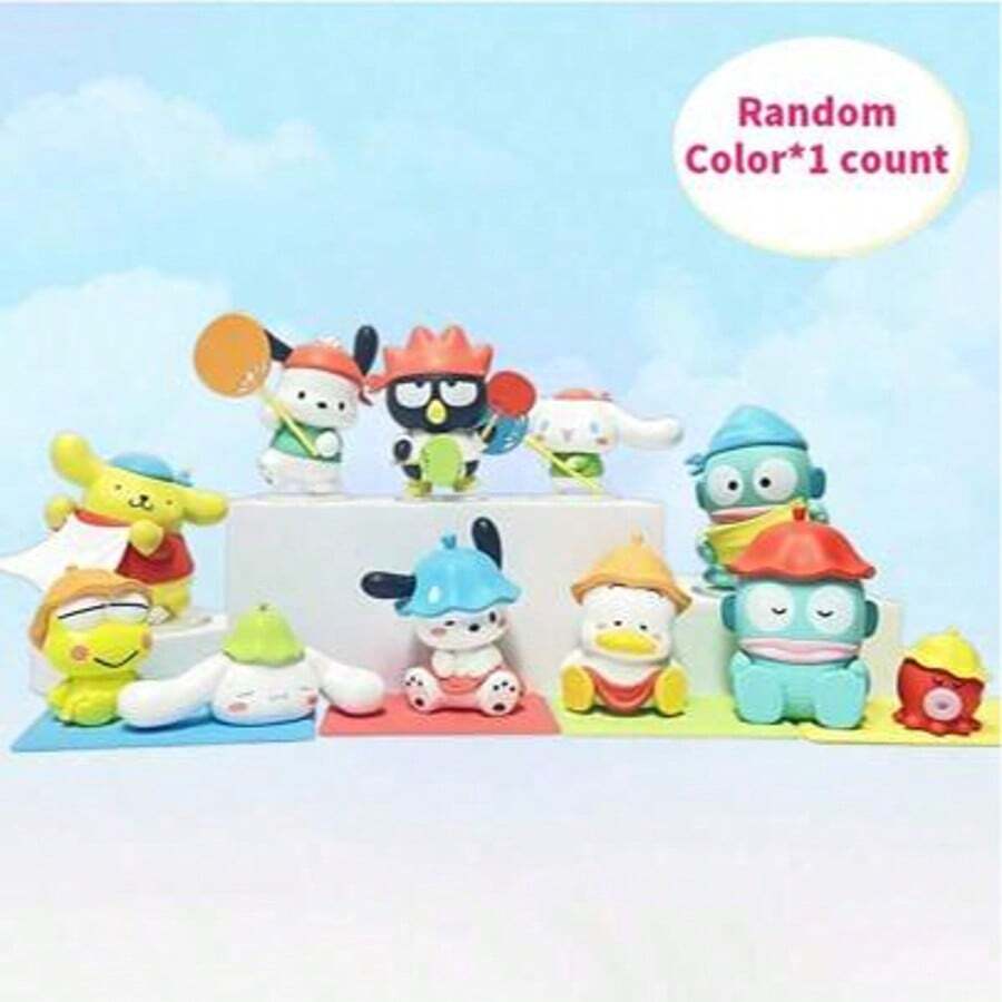 Sanrio Together Enjoy Sauna Blind Box Figure, INS Style, Suitable For Desk Or Room Display, Fashionable And Cute Decor, Ideal Gift, PVC Material (1pc, Randomly Shipped) - Multicolor - View 1