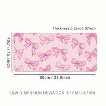 Extra Large Gaming Mouse Pad - Extendable Thickened Desk Mat, Non-Slip Rubber Base, Precision Stitched Edges, Durable, Suitable For Daily Office Use - Bow Pattern - 40 X 90 - View 7