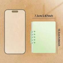 1pc A7 Spiral Bound Notebook (Random Color) - Fresh Candy Color, 86 Pages Thick Paper, Portable Pocket Size, With Elastic Band, Minimalist Design; Suitable For Office, School, Travel And Holiday Gifts (Halloween, Thanksgiving, Christmas). - Rectangle - View 6
