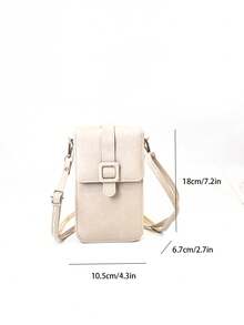 New Crossbody Phone Wallet, Multi-Functional Large Capacity Double Zipper Phone Wallet, Fashionable Minimalist Delicate Soft Design, Suitable For Casual Vacation And Dating - Apricot - View 10