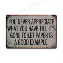 Vintage Metal Sign (12" X 8") - Funny Retro Quote Wall Decor, Suitable For Garage, Club, Home Bar, Cafe, Men's Space - Multi-Purpose Hanging Wall Sign, English - Toilet Paper Humor Example - 1PC - View 2