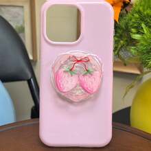Cute Fruit Magnetic Phone Stand, Autumn New Heart-Shaped Phone Back Support Bracket, Desktop Stand - Multicolor - View 4