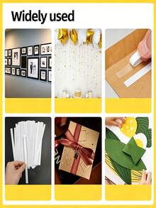 200/100pcs Self-Adhesive Tape Strips | Tear-Resistant Double-Sided Tape, Suitable For Arts & Crafts, Scrapbooking, Projects And Home Office Supplies, Durable PVC Material - Multicolor - View 5
