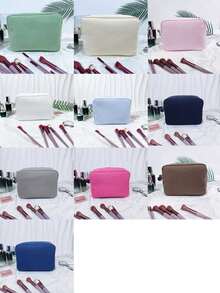Personalized Embroidery Monogram Toiletry Bag, Bridesmaid Makeup Bag, Bridal Shower Gift, Gift For Her, Gift For Women - Multicolor - View 7