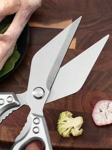 1pc Large Poultry Scissors, Kitchen Shears, Fish Bone Scissors, Multi-Function Stainless Steel Chicken Bone Scissors, Suitable For Cutting Chicken, Duck And Fish, Baking And Meal Preparation, High-Quality Kitchen Utensils. Thanksgiving Turkey - Multicolor - View 7