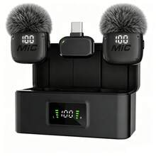 HITOZON Mikrofon Lavalier Nirkabel Profesional, Kompatibel dengan Sistem /Android - Pasang dan Mainkan, Dilengkapi dengan Kotak Pengisian Daya, Daya Tahan Baterai 30 Jam, Peredam Kebisingan Cerdas, Cocok untuk Perekaman Video, Vlog, dan Siaran Langsung. - View 10