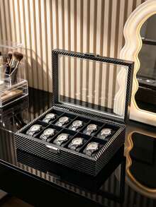 12/10/6/3/2/1 Slot Luxury Large Capacity Watch Storage Box, Jewelry Display Box, Can Store Watches And Jewelry, Perfect Gift Display Box - Multicolor - View 2