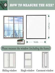 1PC Window Insulation Film, Winter Indoor Windproof And Warm Windows, Transparent Film, Screen Window, Door Curtain ﻿ - Winter Windproof Film - View 8
