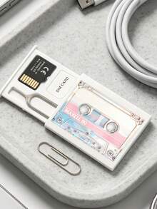 Tempat Lencana Lipat dengan Motif Ceri Merah Muda, Klip Carabiner Lencana Pekerja, Gantungan Lencana Lipat Merah Muda dengan Pengait. - MultiWarna - View 4