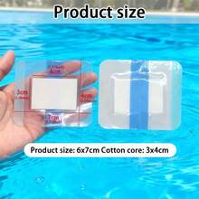 5/20/60/120pcs Waterproof Elastic Bandage Patches, Residue-Free, 6x7cm Transparent Protective Film, Outdoor Activity Fixing Tape, Polyurethane Material - LUNARION - View 5