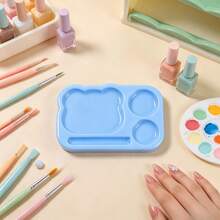 1pc Bear-Shaped Multi-Compartment Nail Art Mixing Palette, Mini Color Mixing Painting Palette, Portable Nail Polish Mixing Tool, Suitable For Nail Artists - Multicolor - View 13