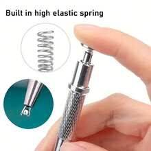 2pcs Nail Art Rhinestone Pickup Tool Set, Dual-Head Wax Dotting Pen & Anti-Static Pink Tweezers, Suitable For Nail Rhinestones, Beads, Crystal Decoration, Jewelry Making, Handmade DIY Nail Supplies - Reacher Grabber - View 7