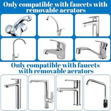 22mm Internal Thread/24mm External Thread Fine Thread Tap Adapter, -Plated Faucet Quick Connector, Kitchen Sink Mixer Tap Accessory, Washing Machine And Water Pipe Connector - Round - View 7